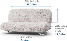 Gaico Huse bielastice VITTORIA smântânii 2fotoliu cu manere de lemn (l. 80 -140 cm)