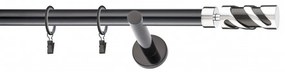 Galerie SIMPLA PRINDERE PERETE PICIOR UNIVERSAL 25 mmFLAMENCO NEGRU (Alege marime: 320 cm)