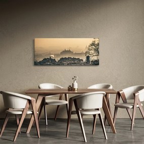 Tablou - Orașul în ceață (120x50 cm)