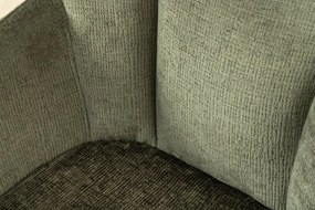 Set de 2 scaune pivotante, Metal Negru, Chenille Verde, AVIGNON A-46472 VC