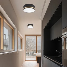 Plafonieră SIRJA STRIPE 2xE27/15W/230V d. 35 cm negru