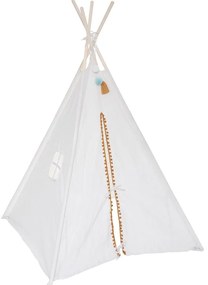 Cort teepee pentru copii alb WAPI