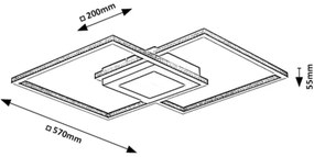 Lustră LED aplicată CASIMIR LED/40W/230V Rabalux 5269