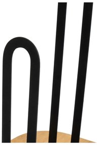 Suport vertical pentru prosoape de bucătărie din hârtie negru-în culoare naturală din metal – Casa Selección