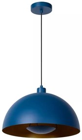 Lustră pe cablu SIEMON 1xE27/40W/230V albastră Lucide 45496/01/35