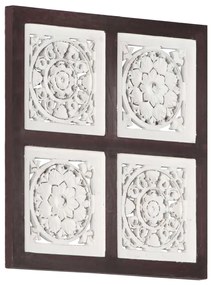 Panouri perete sculptate manual, maro alb, 40x40x1,5 cm, MDF 1, maro si alb, 40 x 40 x 1.5 cm