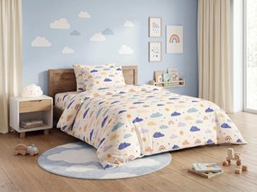 Cearsaf din bumbac CLOUDIRO colorat 140x240 cm