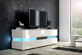 Masă TV Ivey (alb + alb lucios). 780137