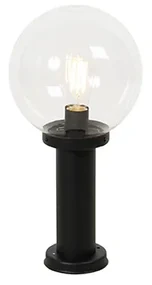 Lampă de podea pentru exterior neagră cu glob transparent 50 cm IP44 - Sfera