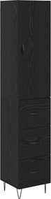 vidaXL Bufet cu sertar Stejar Negru 34,5 x 34 x 90 cm Lemn compozit