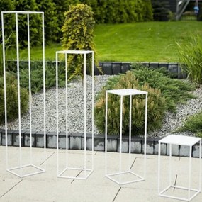 Suport pentru flori 100x24 cm, alb