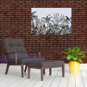 Tablou - Jungla ilustrată (90x60 cm)