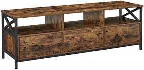 COTVI24 - Comoda TV 145x40x50 cm, living, dormitor, stil industrial - Maro