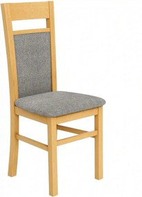 Scaun GERARD 2, gri/stejar honey, stofa clasica/lemn de fag, 44x55x97
