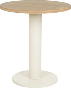 Masă de dining rotundă cu blat cu aspect de lemn de stejar ø 65 cm Sool – noo.ma