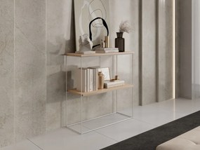 Consolă hol, 80x30x80 cm TONI 1, ADRK Furniture (Culoare: Alb / Sonoma)