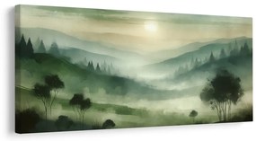 Tablou copaci în ceață