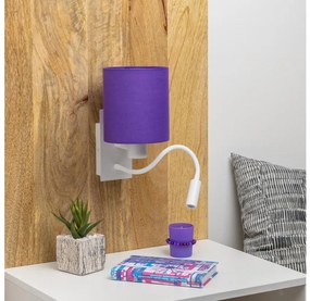 Lampă LED de perete Brilagi NUBILA 1xE27/25W/230V + LED/3W alb/mov