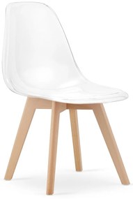 Scaun KITO transparent cu picioare din fag