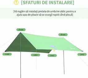 Outsunny Cort de Plajă Portabil cu Protecție UV și Geantă de Transport, 3x3 m, Verde | Aosom Romania