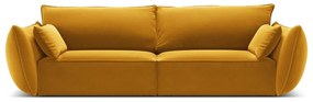 Canapea galben-muștar cu tapițerie din catifea 208 cm Vanda – Mazzini Sofas