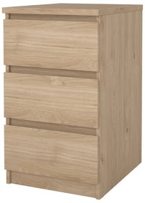 Comodă în culoare naturală cu aspect de lemn de stejar 40x70x50 cm Naia – Tvilum