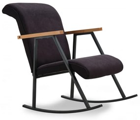 Scaun balansoar Yoka, Futon, 86x60x96 cm, metal, negru