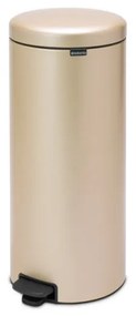 Cos de gunoi cu pedala Brabantia NewIcon 1003209, 30 L, Inchidere lina, Baza antiderapanta, Auriu metalic