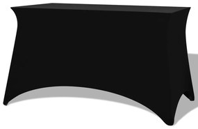 vidaXL Huse elastice pentru masă, 120 x 60,5 x 74 cm, 2 buc, negru