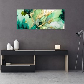 Tablou - Abstractizare verde (120x50 cm)