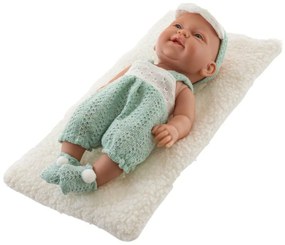Tulimi Baby băiat papusa cu o patura, 25 cm - mentă