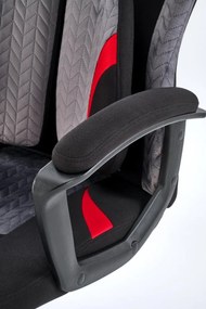 Scaun de birou Jensen negru/gri/rosu H125 cm JENSEN office chair, black / grey / red
