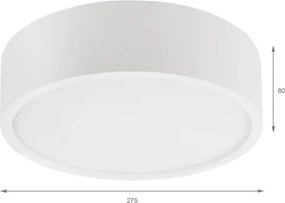 Plafonieră NATURAL 1xE27/15W/230V Ø 27,5 cm pin/alb