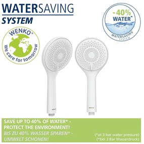 Set de duș alb din oțel inoxidabil 70 cm Watersaving – Wenko