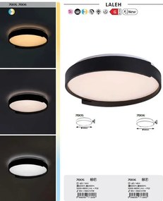 Plafoniera LED cu telecomanda Laleh D-50cm