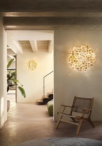 Plafoniera design unicat realizata manual Clizia Mama Non Mama Gold, 53cm