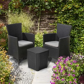 Set mobilier de grădină Iowa Balcon cu masă Luzon, grafit
