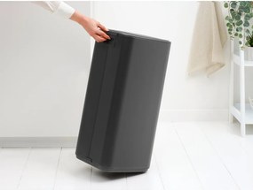 Coș de gunoi gri închis cu pedală din oțel 30 l Bo – Brabantia