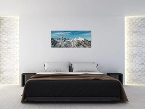 Tablou cu vârfuri înzăpeziți, Fiordland (120x50 cm)