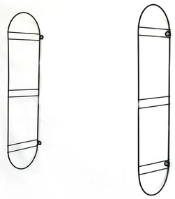 Raft decorativ de perete Duvelo 4 (Nuc + negru) . Promo -6%. 1093668