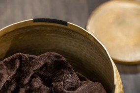 Masuta auxiliara design unicat Orient Storage 35cm, auriu