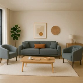 Set canapea 3 locuri extensibila +2 fotoliu Sena Homs