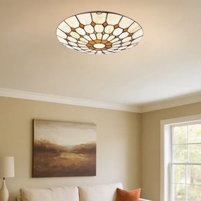 Brilagi - Plafonieră Tiffany DORAN din vitralii, 2xE27/60W/230V