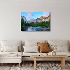 Tablou cu peisaj montan sălbatic (90x60 cm)