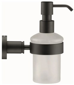 Duravit 99164600 - Dozator de săpun montat pe perete D-CODE, 390 ml, sticlă opală/negru mat