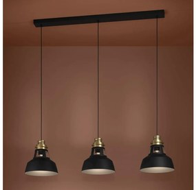 Lustră pe cablu Eglo 390231 ESPINARDO 3xE27/40W/230V negru/auriu
