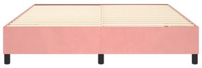 Cadru de pat box spring, roz, 180x200 cm, catifea Roz, 35 cm, 180 x 200 cm
