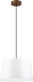 Lustră suspendată AIDA pe cablu, 1xE27, 60W, 230V, Ø 35 cm, stejar/nuc/alb