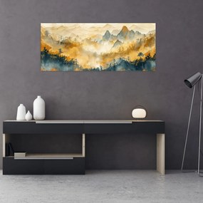 Tablou - Munți, acuarelă (120x50 cm)