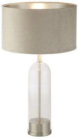 Veioza/Lampa de masa design decorativ Oxford nickel/taupe